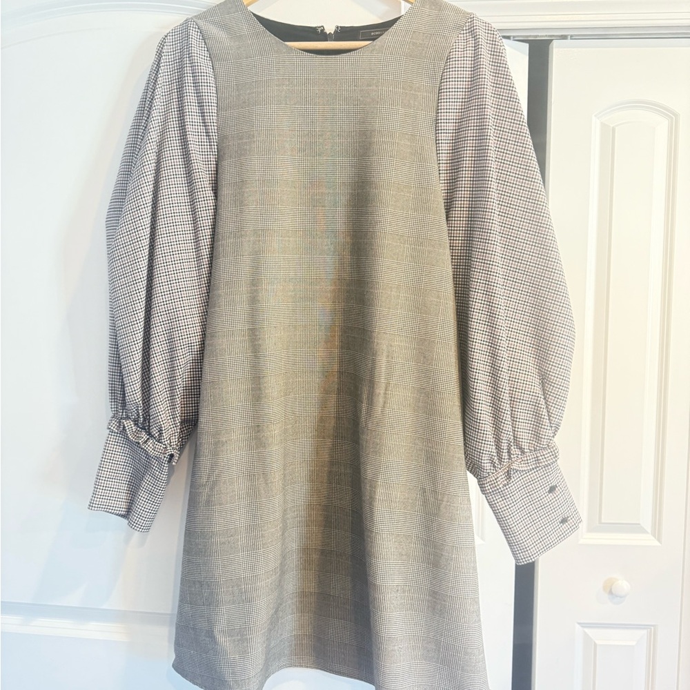 BCBG Gray and Black Mini Dress